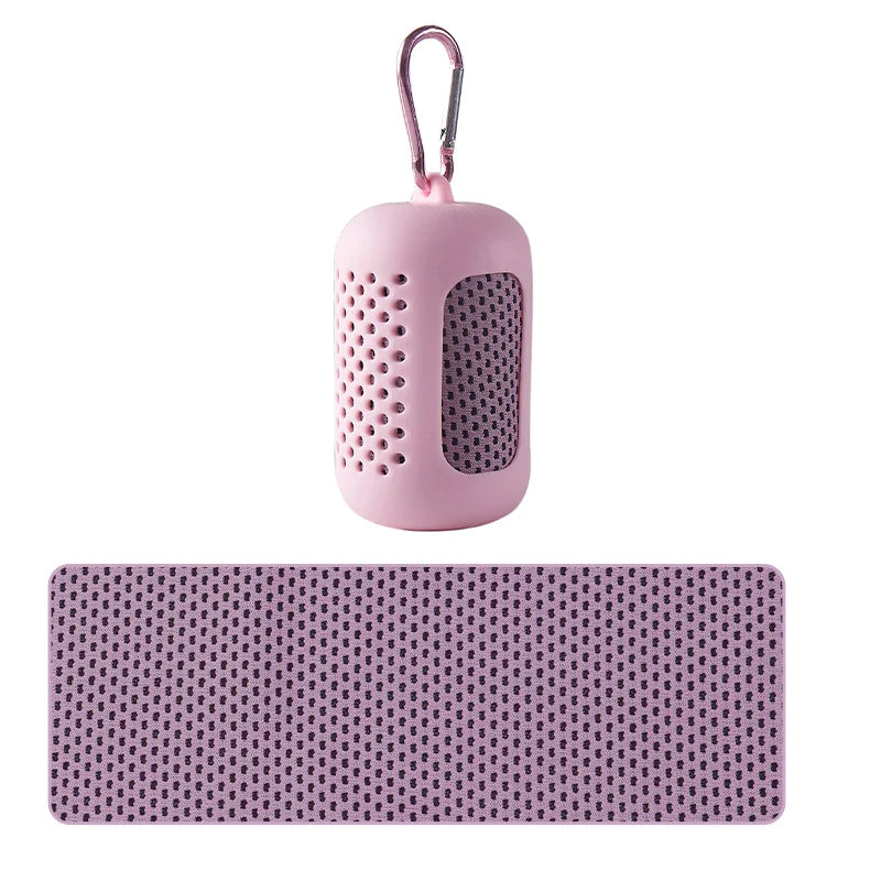 Serviette froide circulaire rose