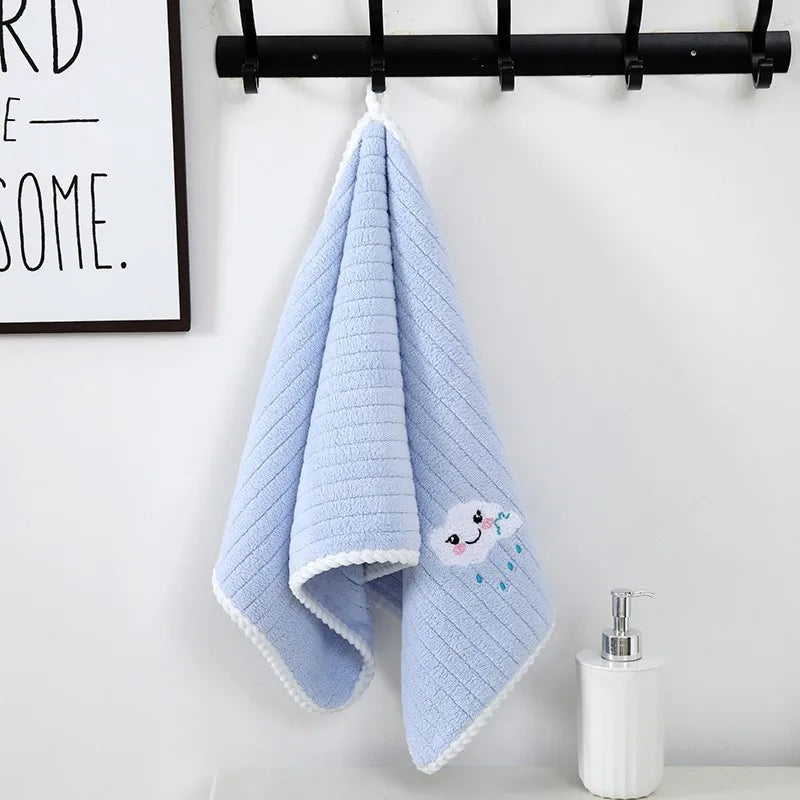Serviettes de bain pour enfants bebe bleu