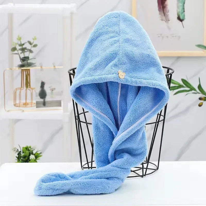 Bonnet de cheveux bleu
