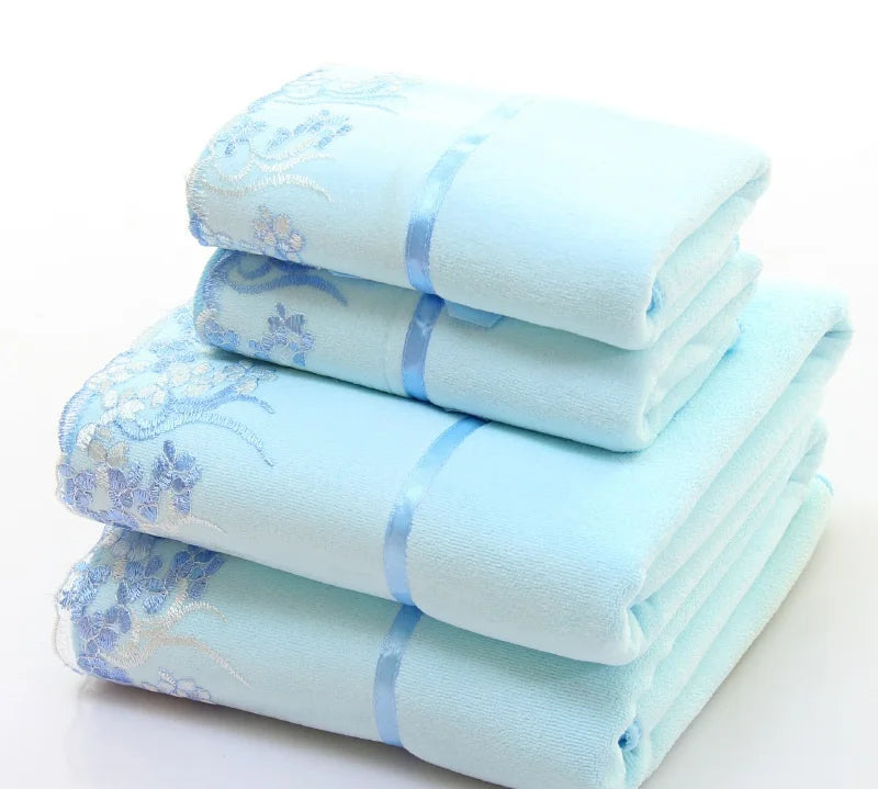 Ensemble de serviettes 2 pièces bleu