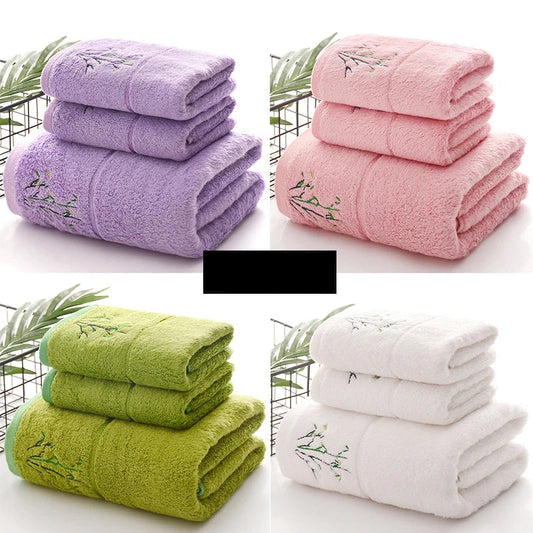 Ensemble de serviettes brodées 