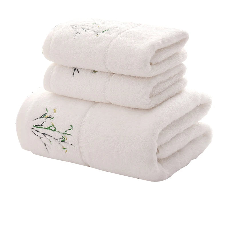 Ensemble de serviettes brodées Blanche C