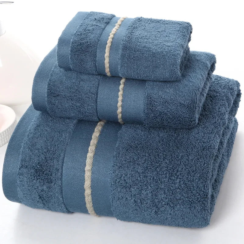 Ensemble de serviettes de bain luxueuse bleu