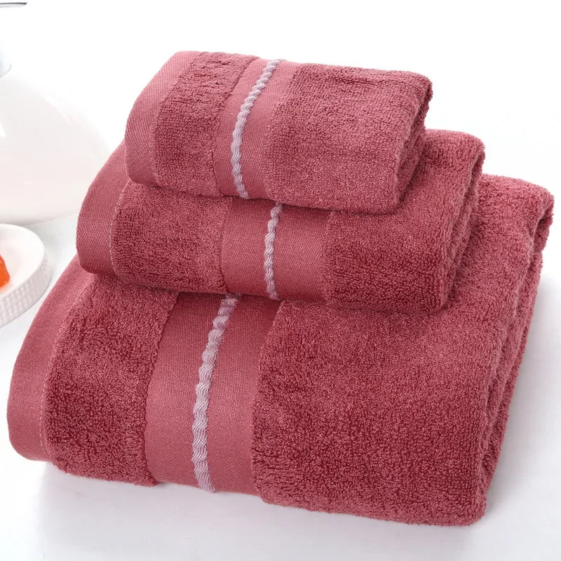 Ensemble de serviettes de bain luxueuse rouge
