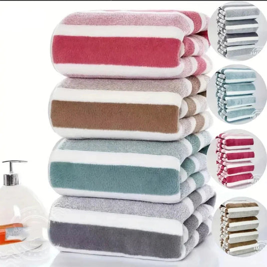 Ensemble de serviettes de bain rayées