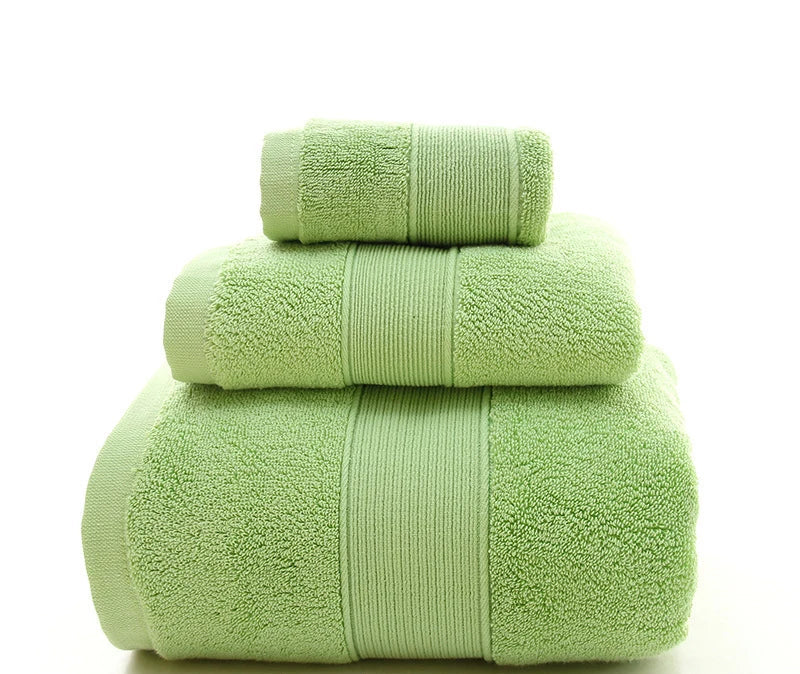 Ensemble de serviettes de bain verte
