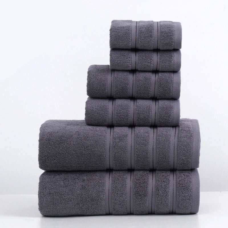 Ensemble de serviettes en coton gris