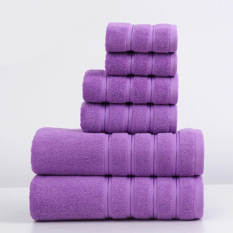 Ensemble de serviettes en coton violet