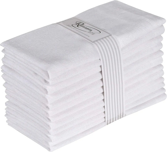 Lot de 12 Serviettes de Table 100 % Coton