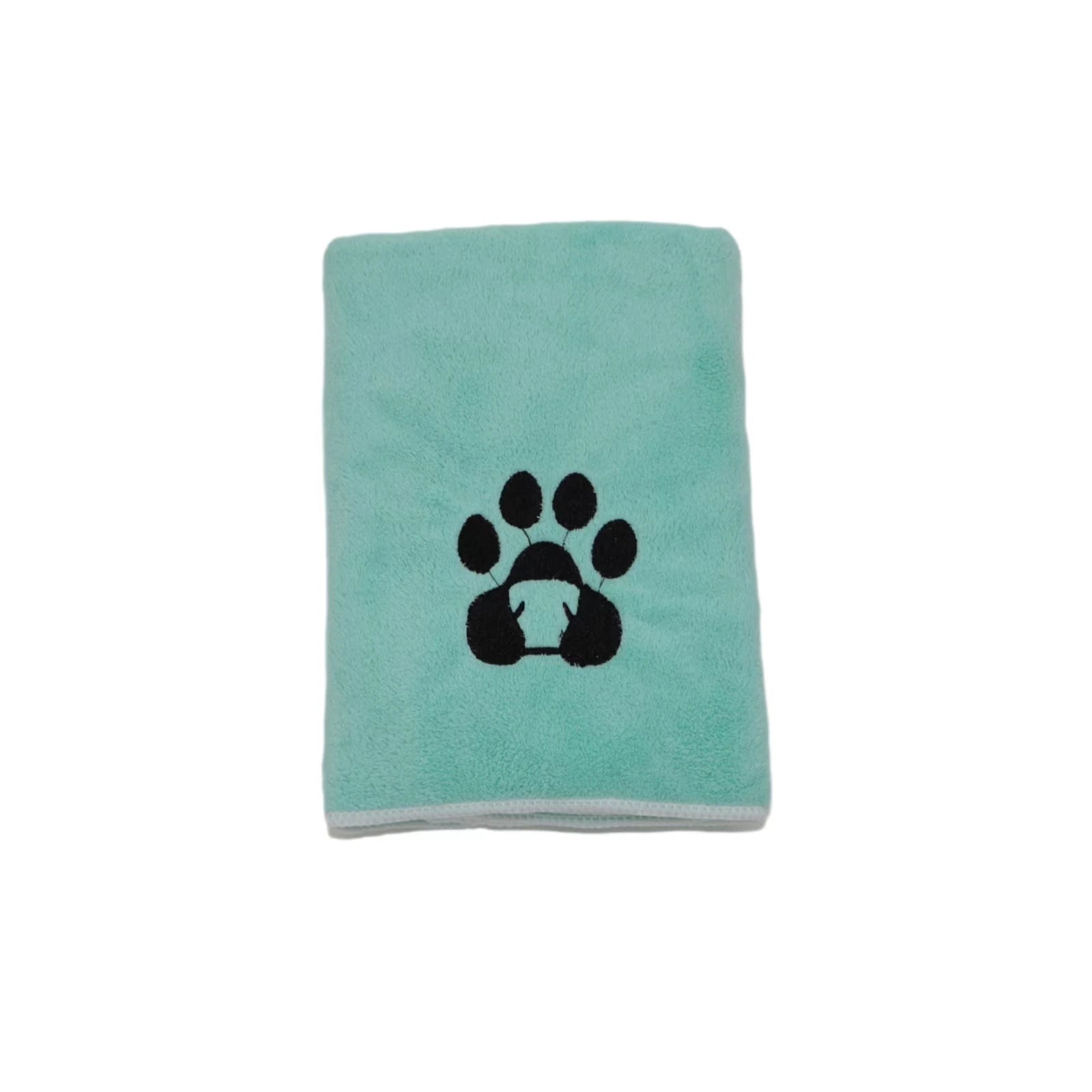 Petite serviette pour animaux verte