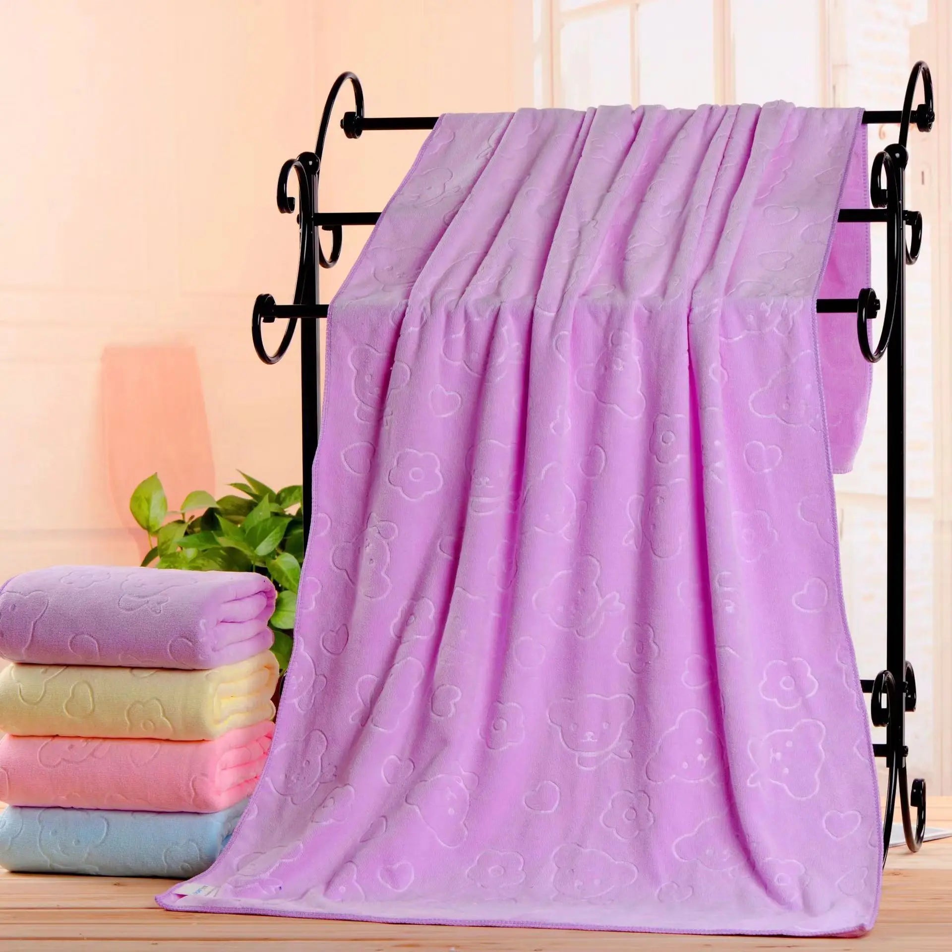 Serviette de bain grandes serviettes rose
