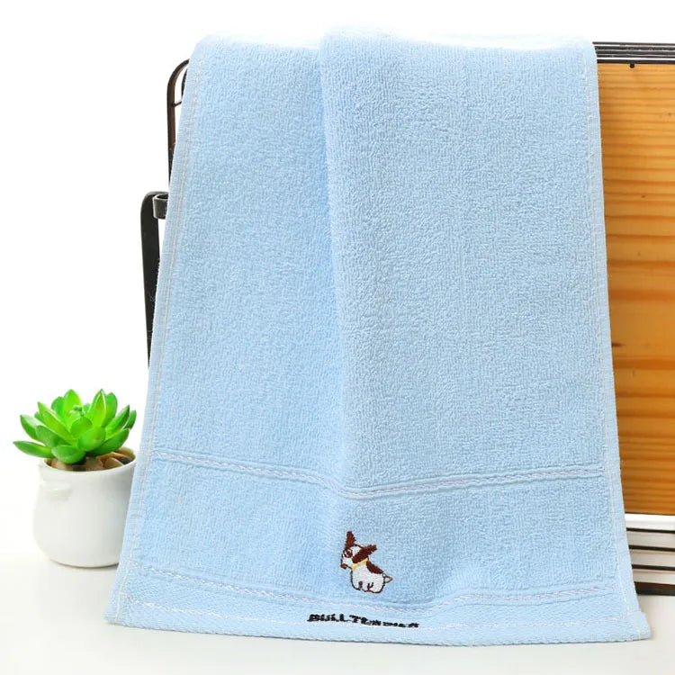 Serviette de bain pour bébé/enfants bleu chien