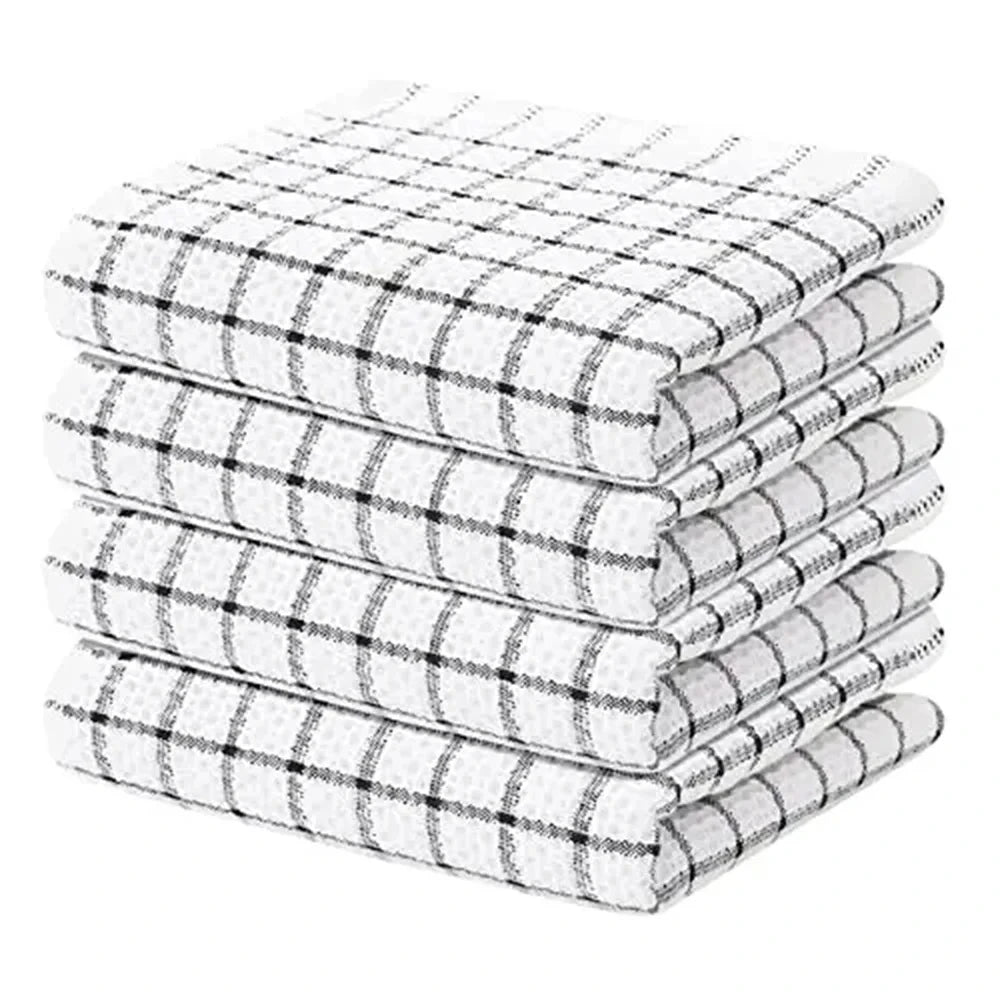 Serviette de cuisine à carreaux 4pcs 3