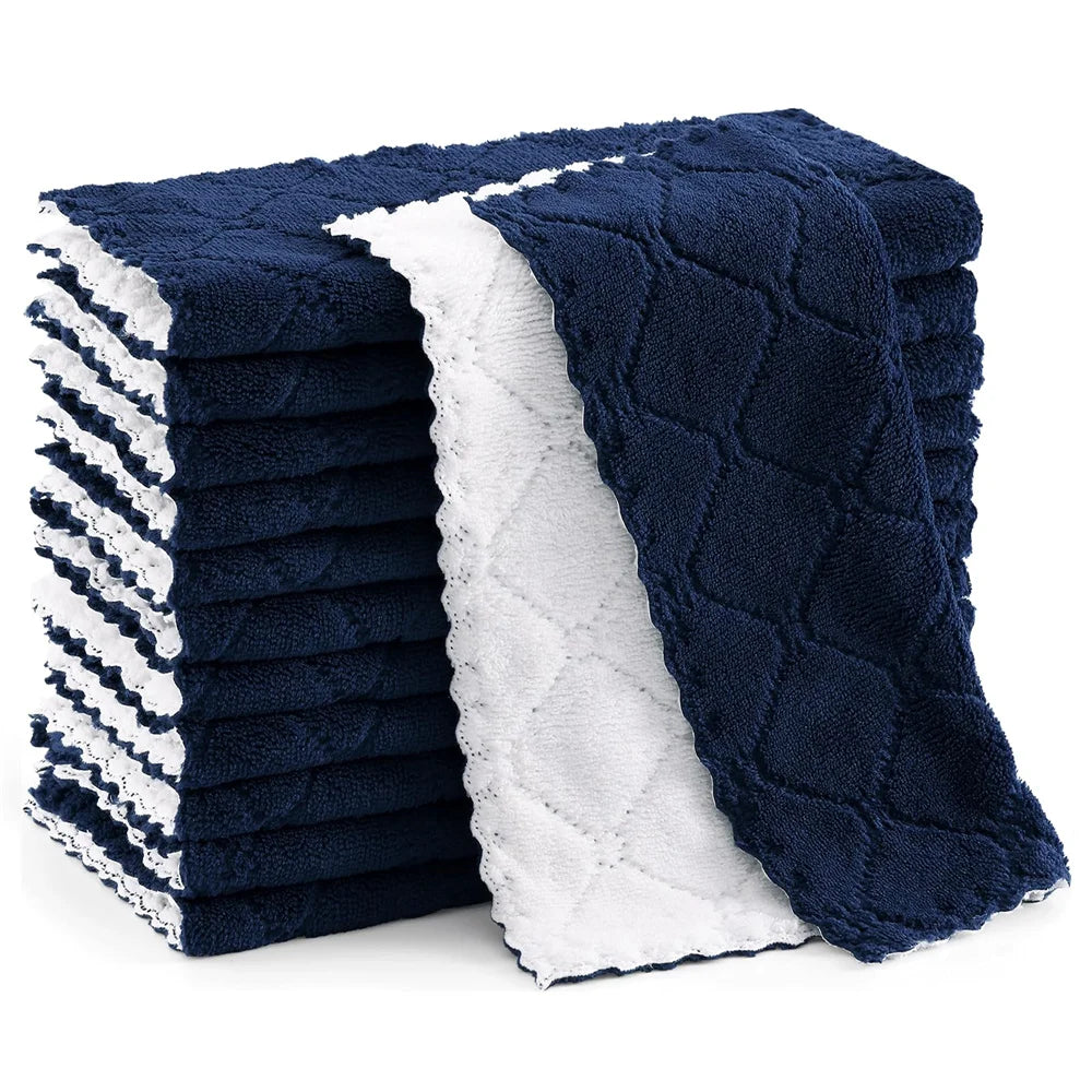 Serviette de nettoyage 6 pièces bleu