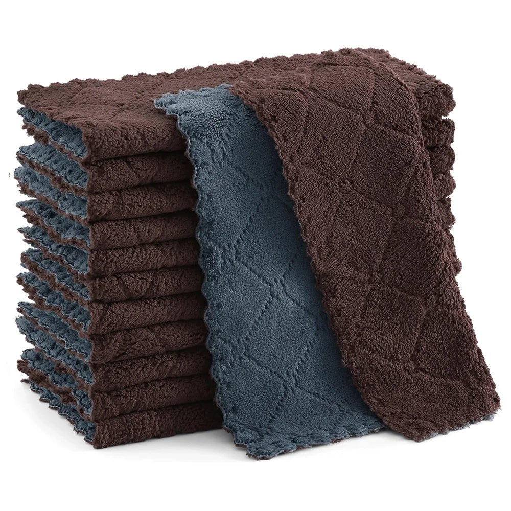 Serviette de nettoyage 6 pièces marron