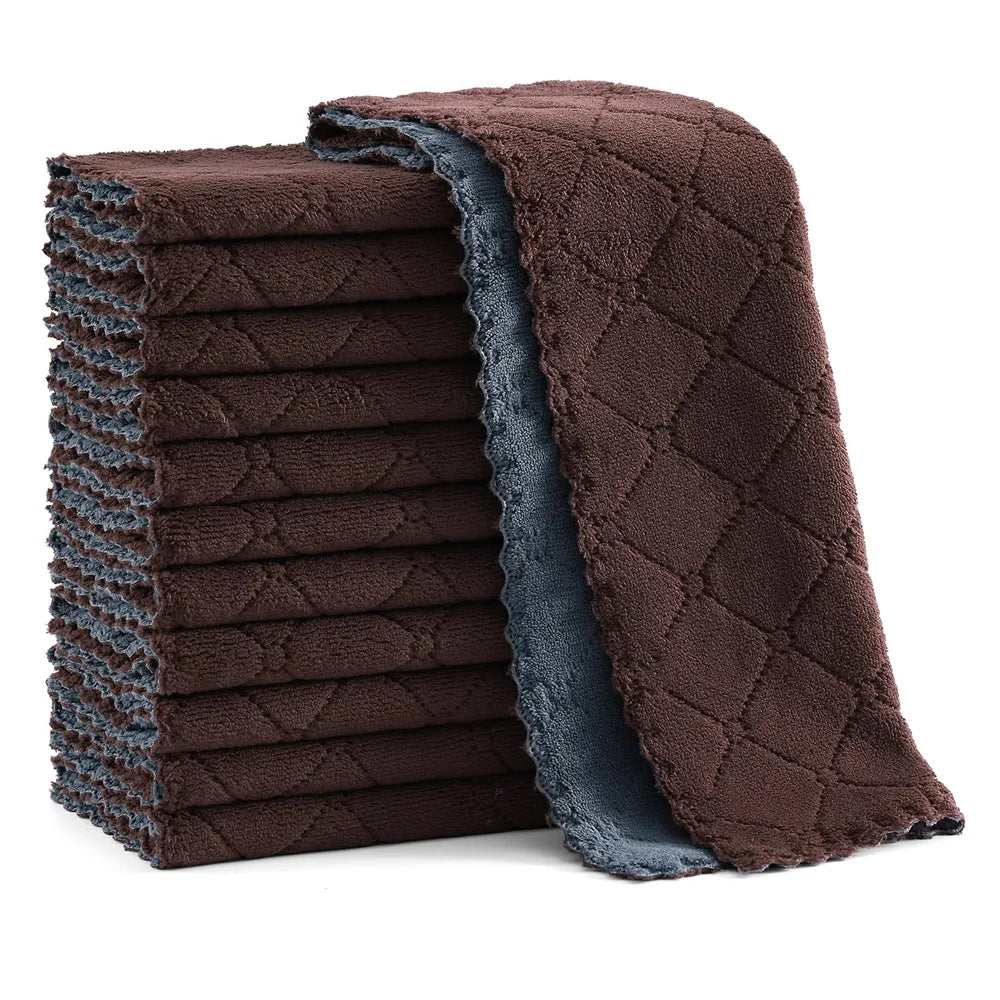 Serviette de nettoyage 6 pièces marron 1