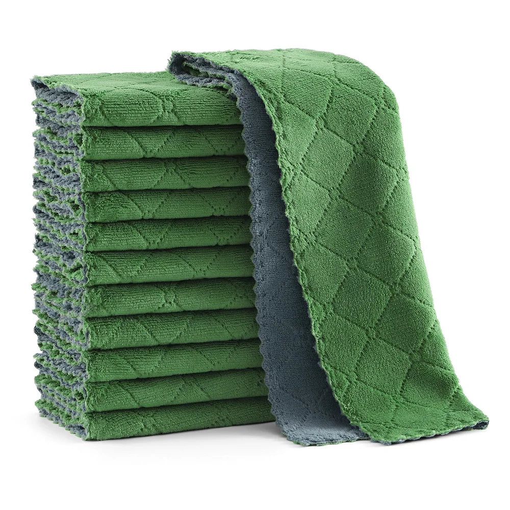 Serviette de nettoyage 6 pièces verte 1