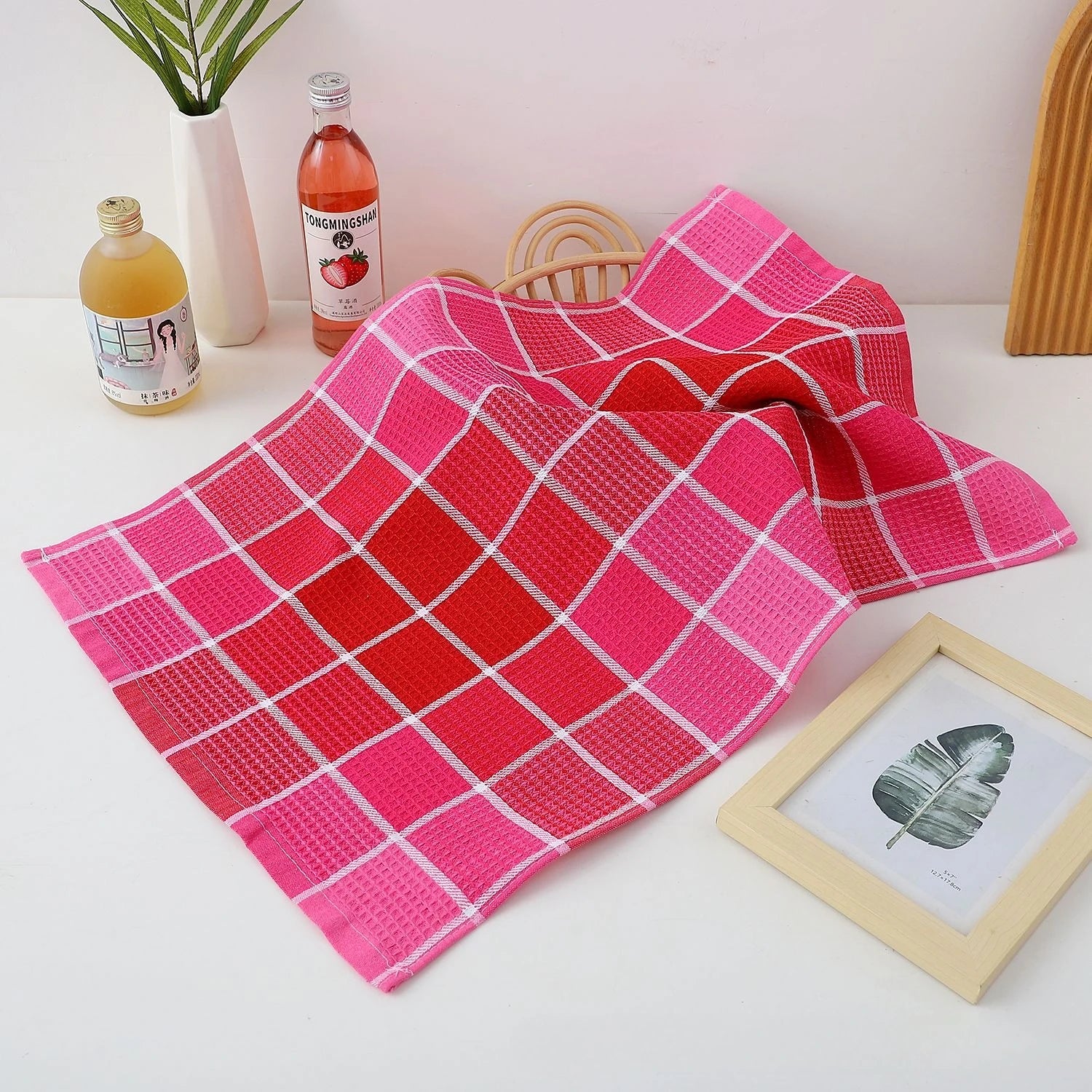 Serviette de nettoyage, de cuisine rose