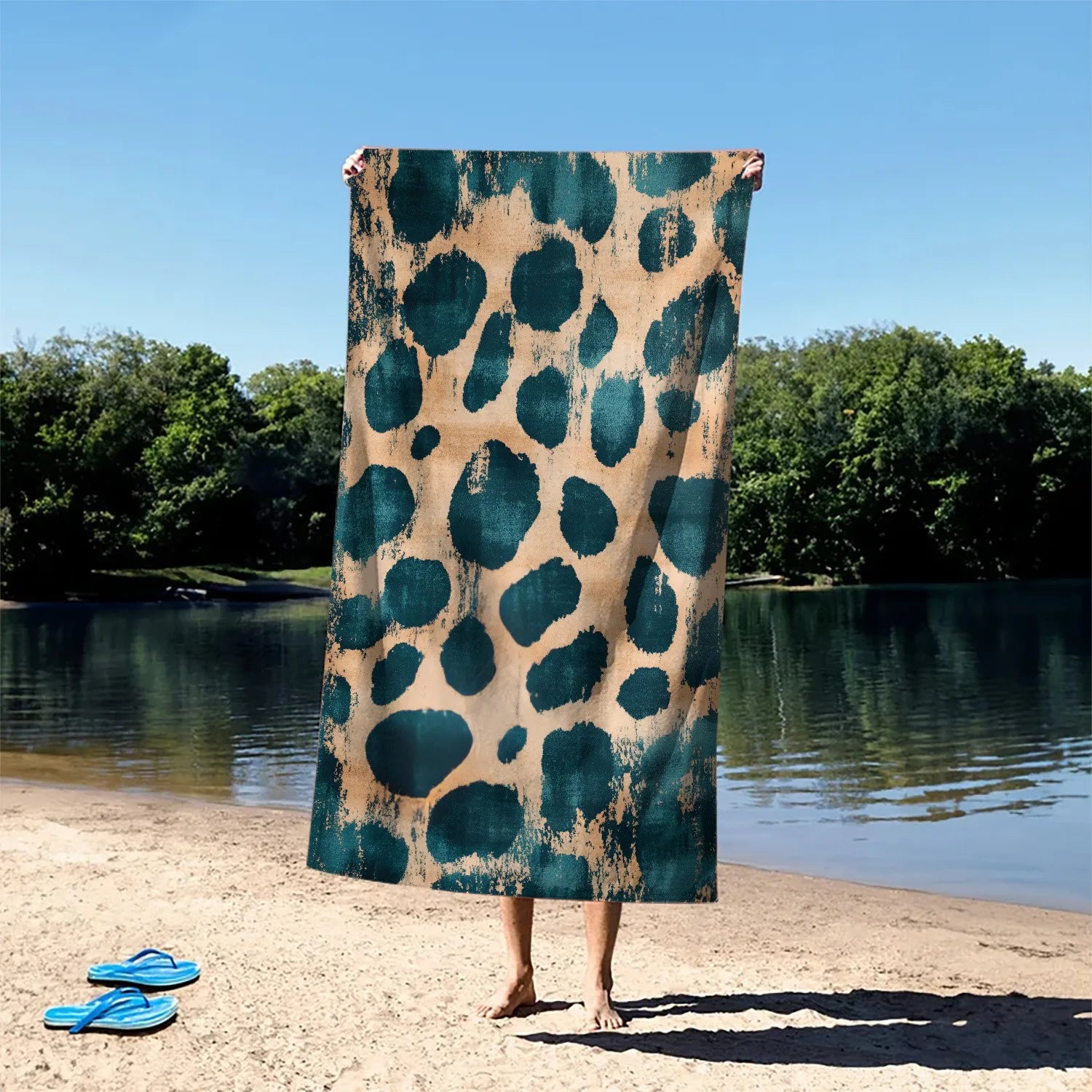 Serviette de plage tacheté 1