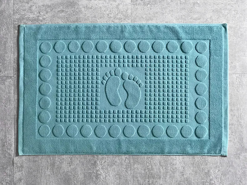 Serviette de sol d'hotel bleu