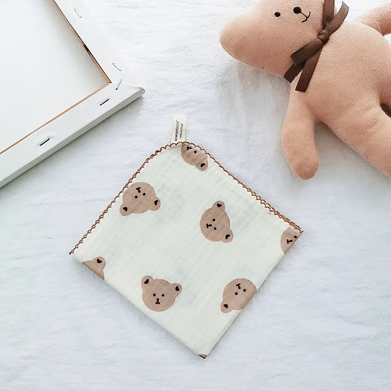 Serviette de visage bébé tête d'ours