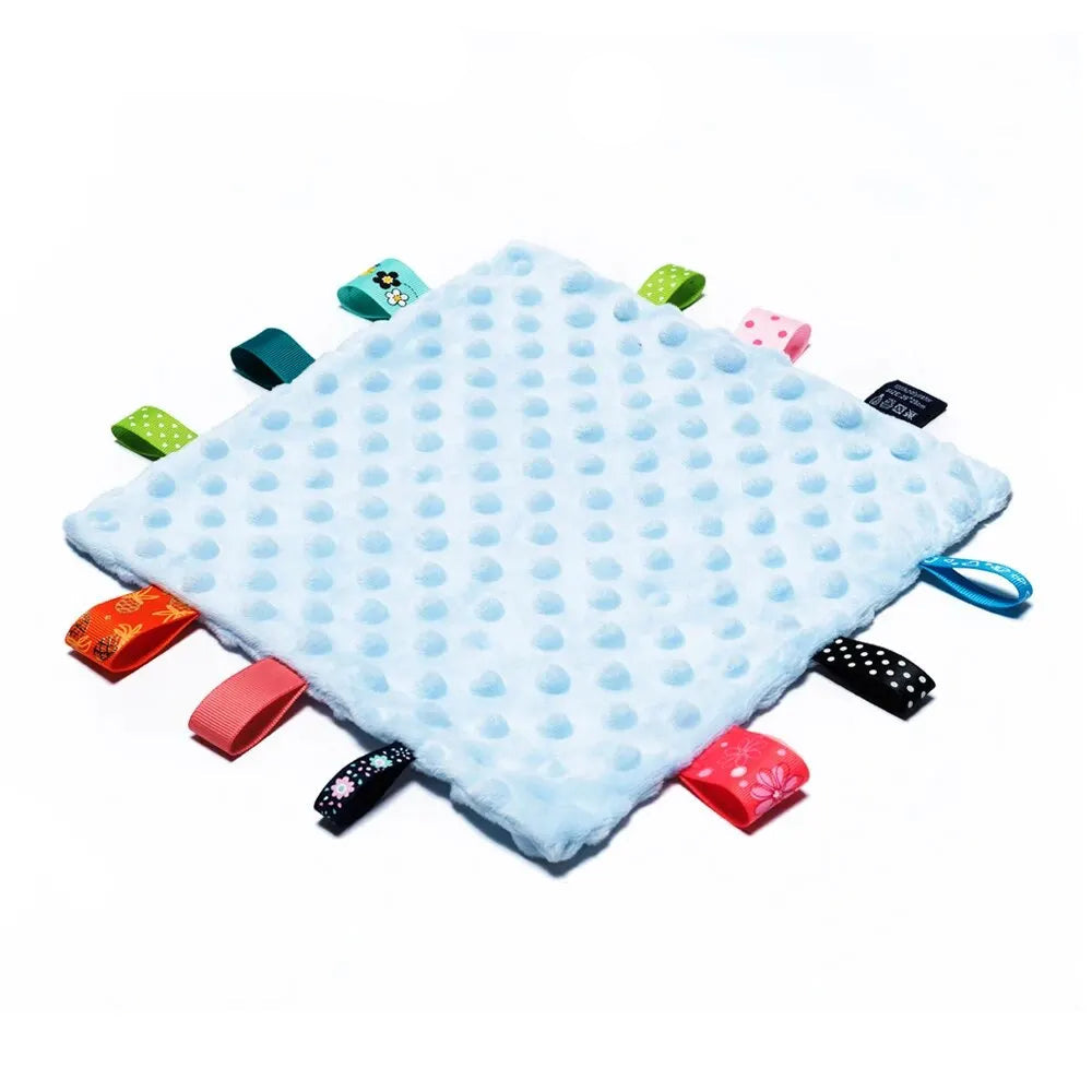 Serviette doudou pour bébé bleu