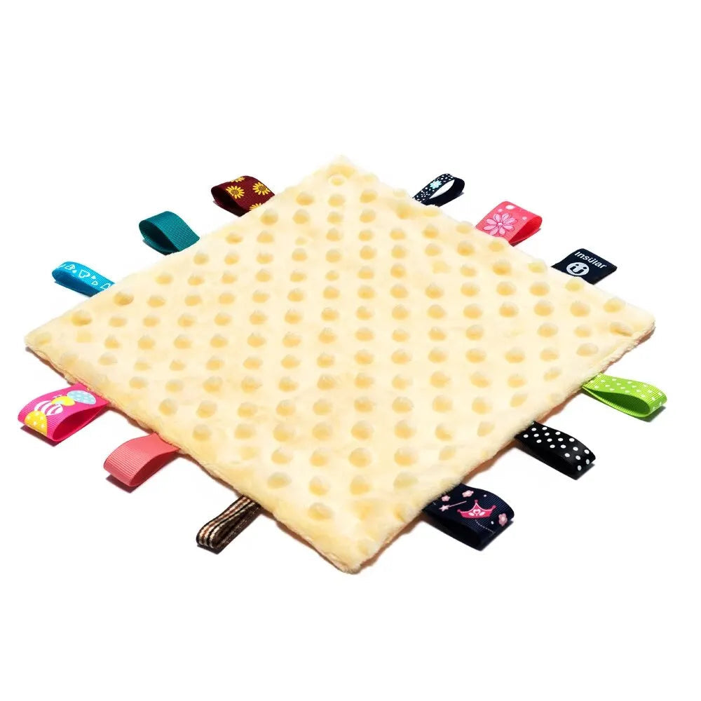 Serviette doudou pour bébé jaune