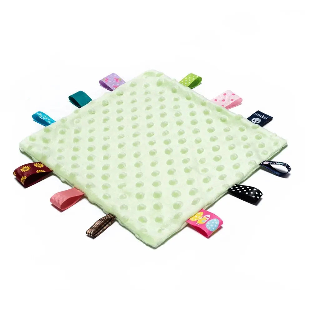 Serviette doudou pour bébé vert