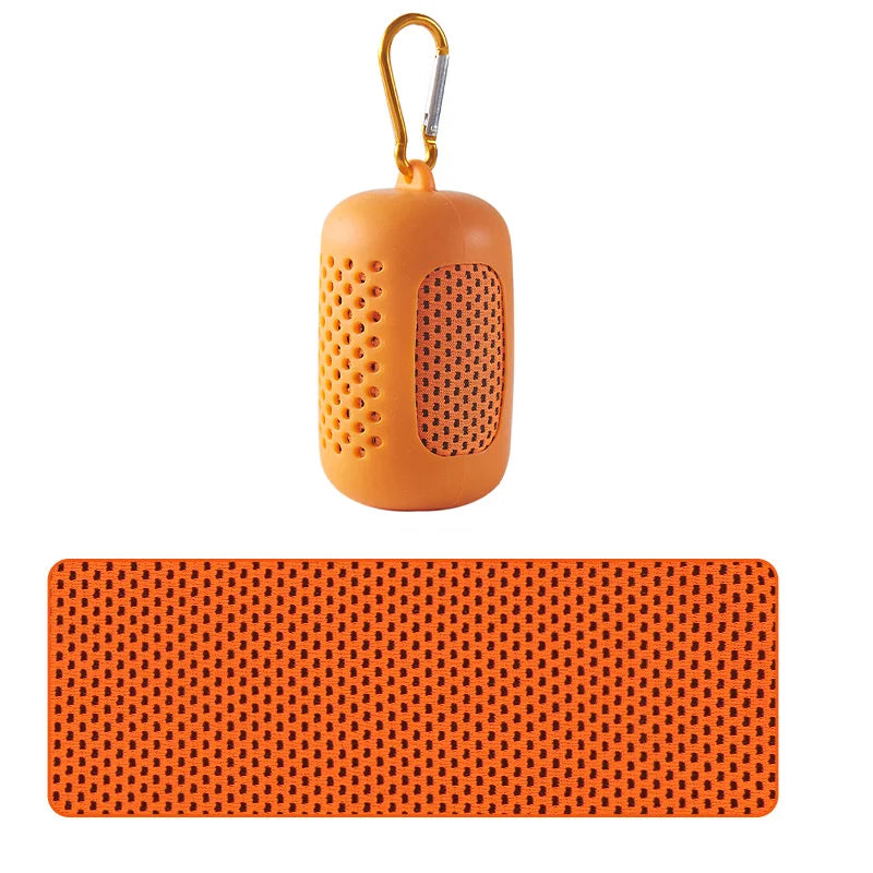 Serviette froide circulaire orange