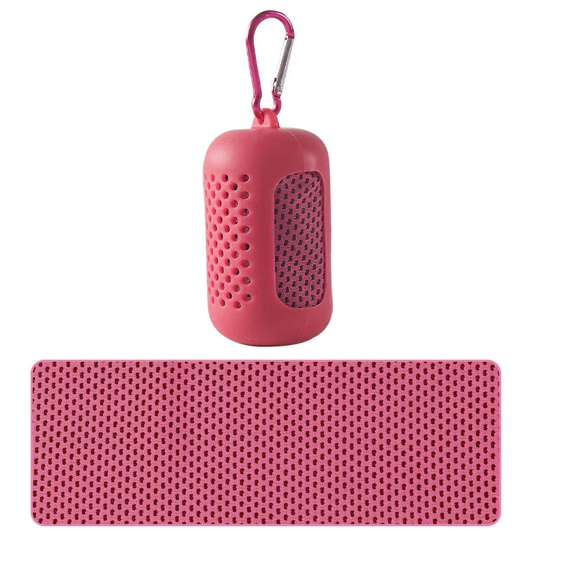 Serviette froide circulaire rose rouge