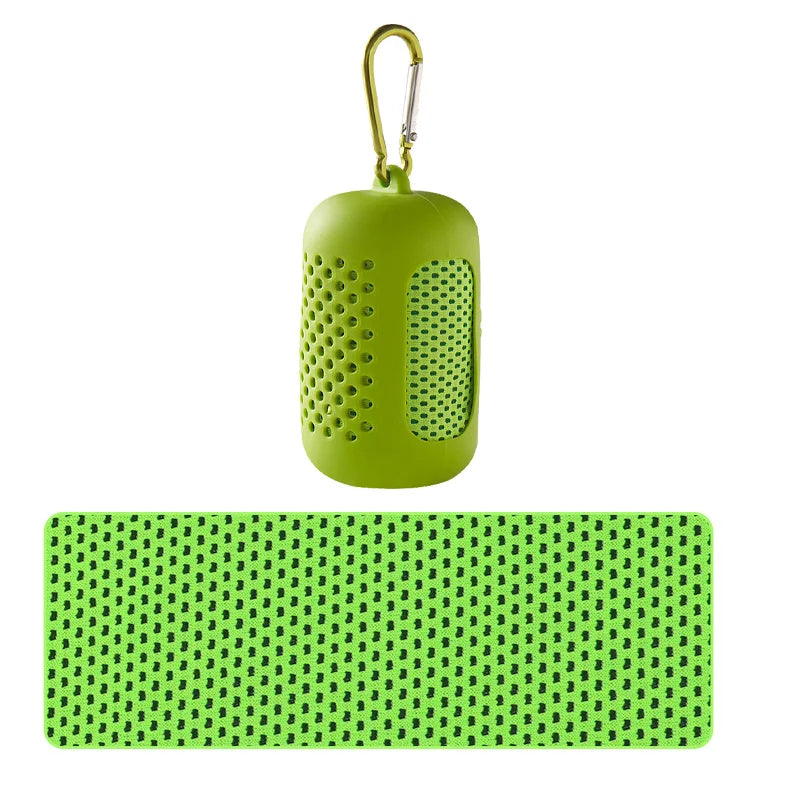 Serviette froide circulaire verte