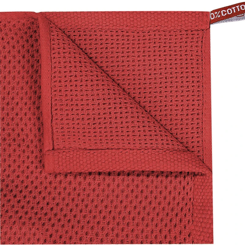 Serviette à main rouge