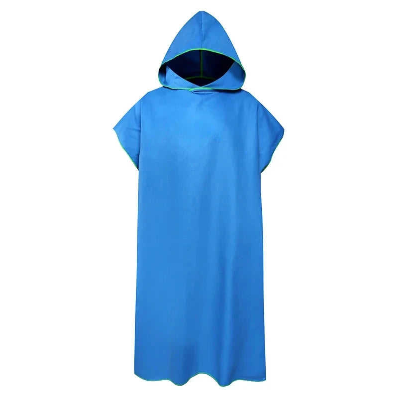 Serviette peignoir à langer bleu