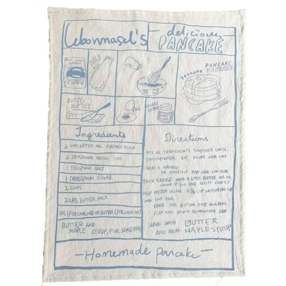 Serviette de Table en Pur Coton Rétro Brodé Bleu1