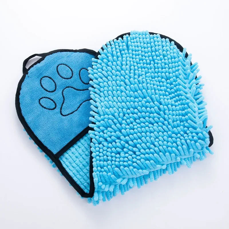 Serviette de bain animaux bleu