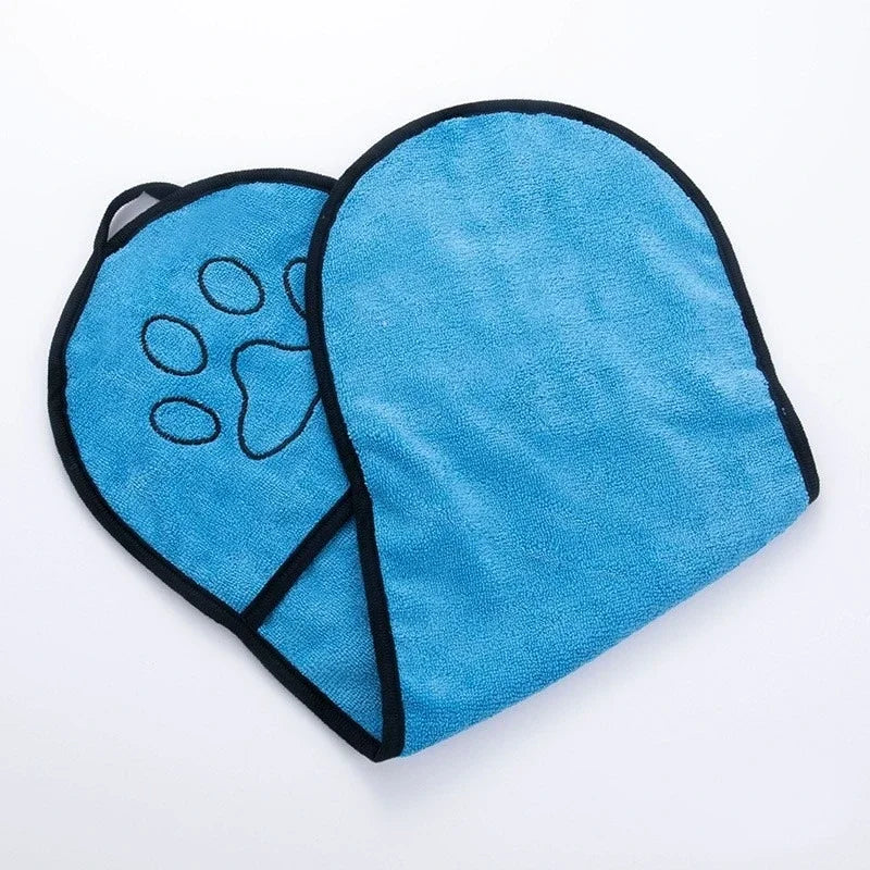 Serviette de bain animaux bleu fin
