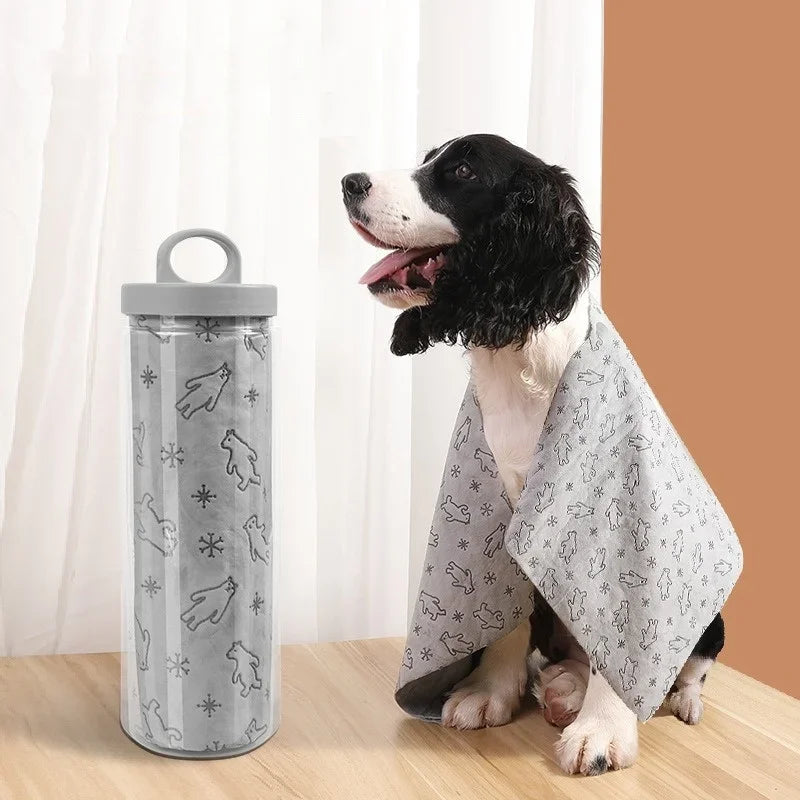 Serviette de bain pour animaux peau de cerf