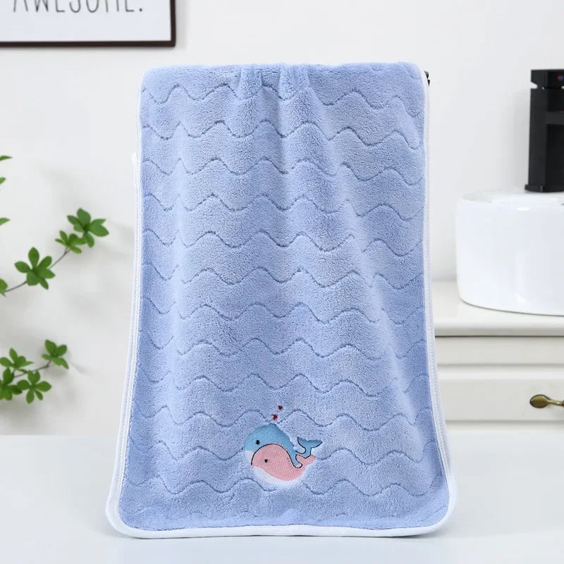 Serviette de bain pour bébé bleu