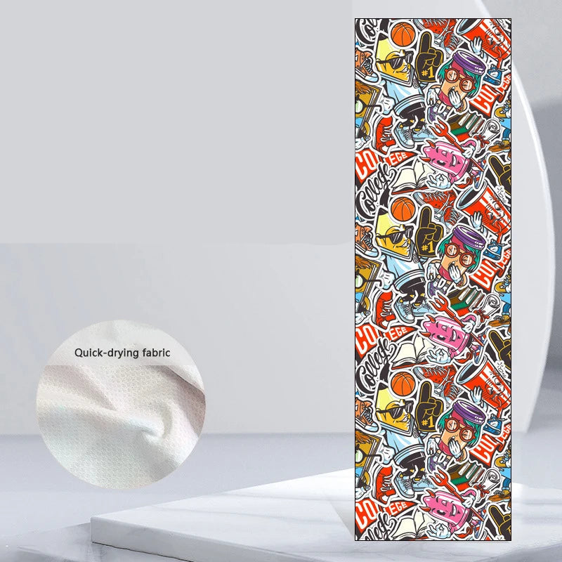 Serviette de sport froide avec motifs