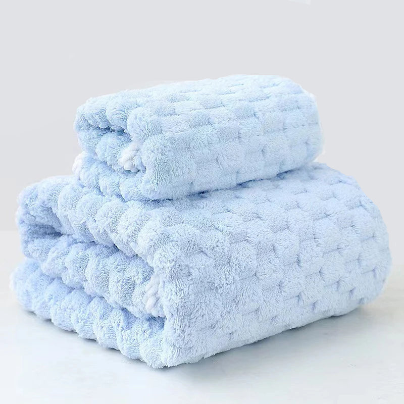 Serviettes de bain Super grandes bleu clair