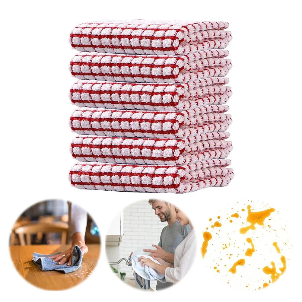 Serviettes de cuisine à carreaux