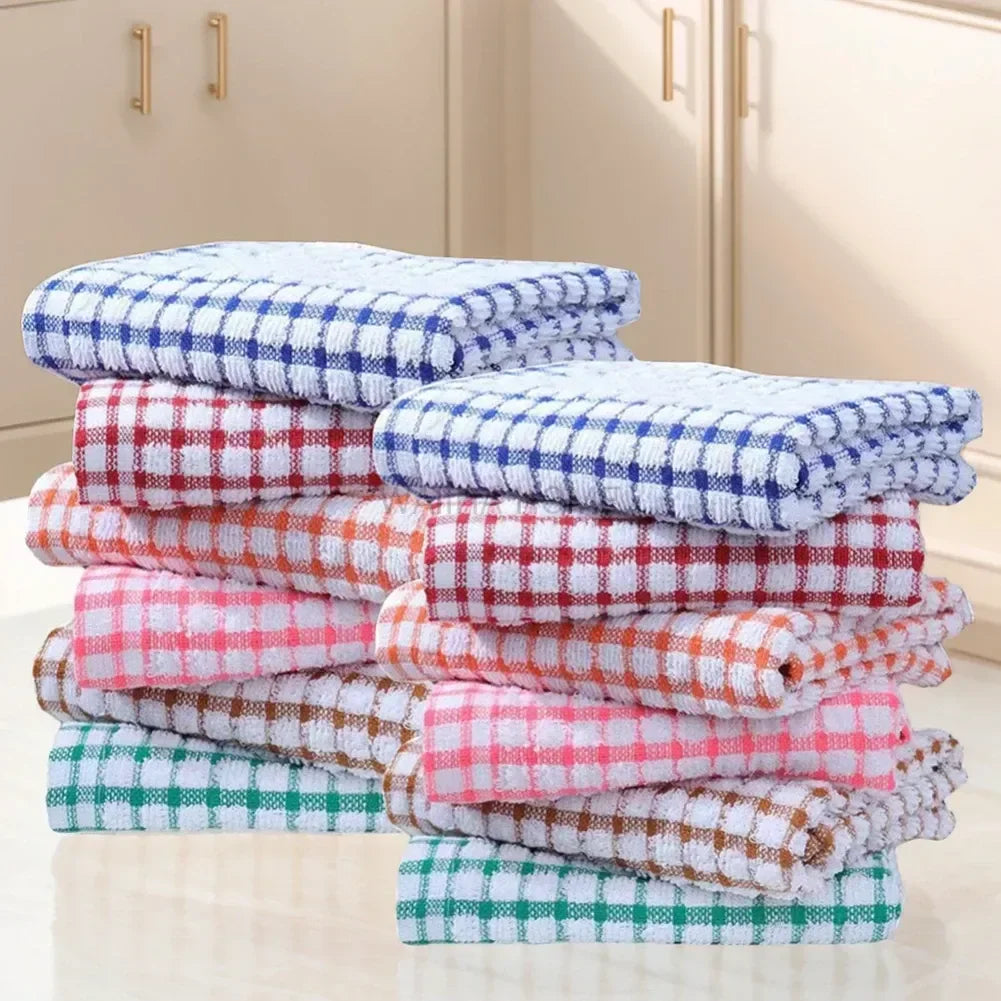 Serviettes de cuisine à carreaux aléatoires