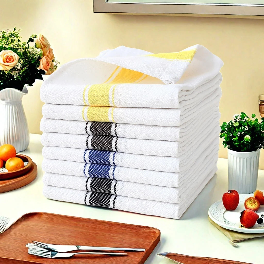 Serviettes de cuisine rayées 12pcs