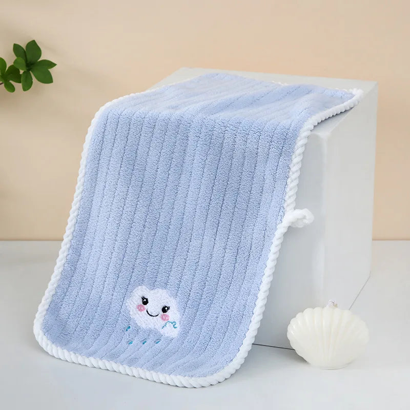 Serviettes de bain pour enfants bebe bleu1