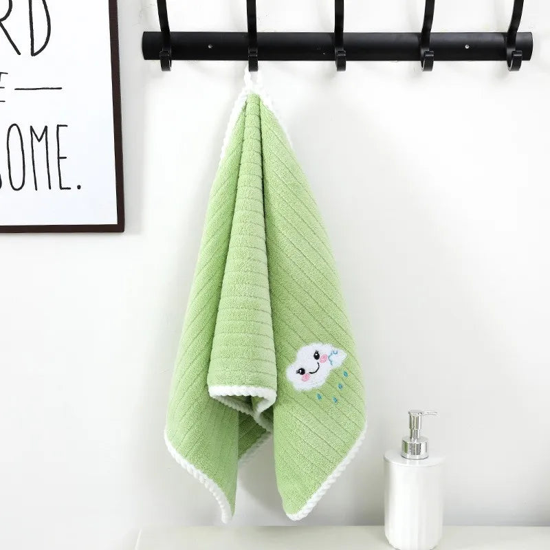 Serviettes de bain pour enfants bebe verte1