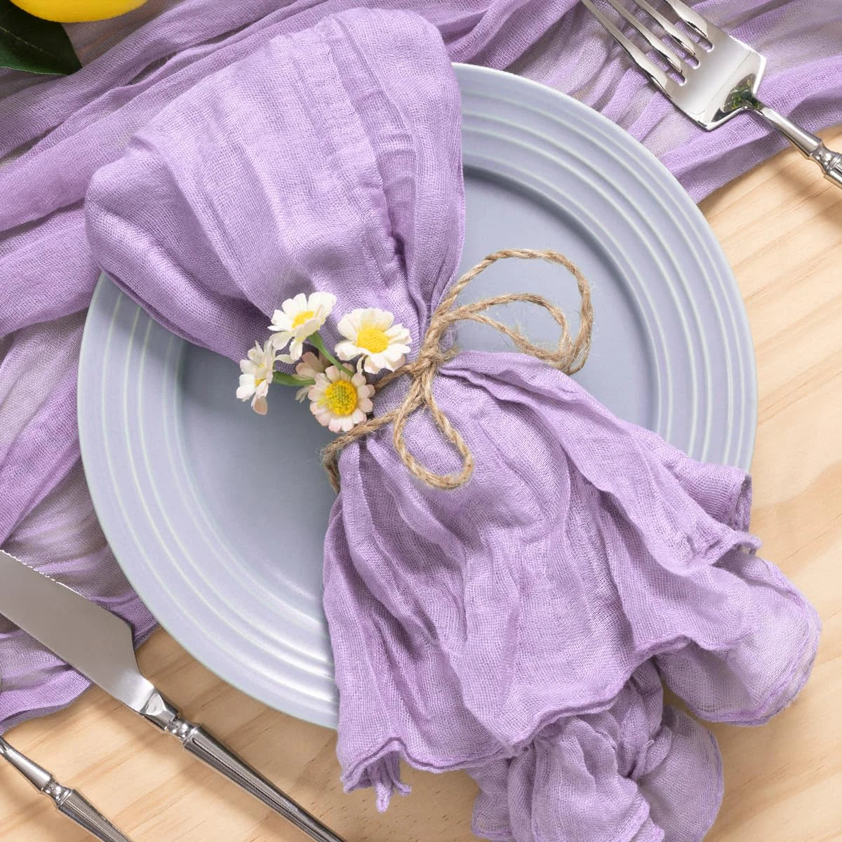 Serviettes en Gaze Violet Sauge