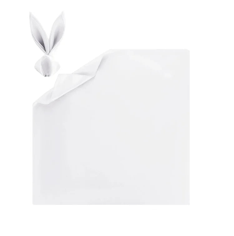 Serviettes en Satin blanc