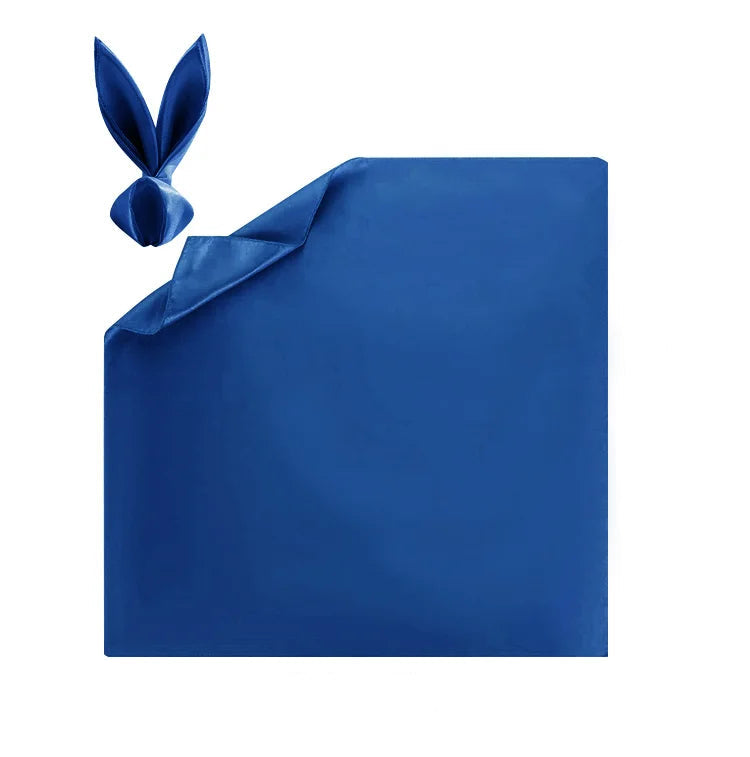 Serviettes en Satin bleu royale