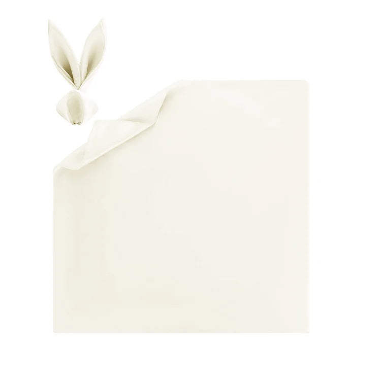 Serviettes en Satin ivoire