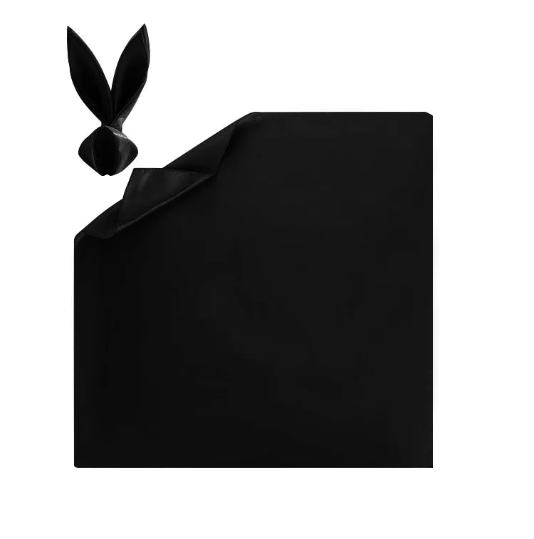 Serviettes en Satin noir